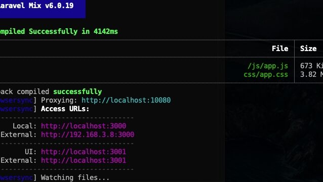 Laravel Mixで開発効率アップ！browserSync(hot reload)を有効化する方法
