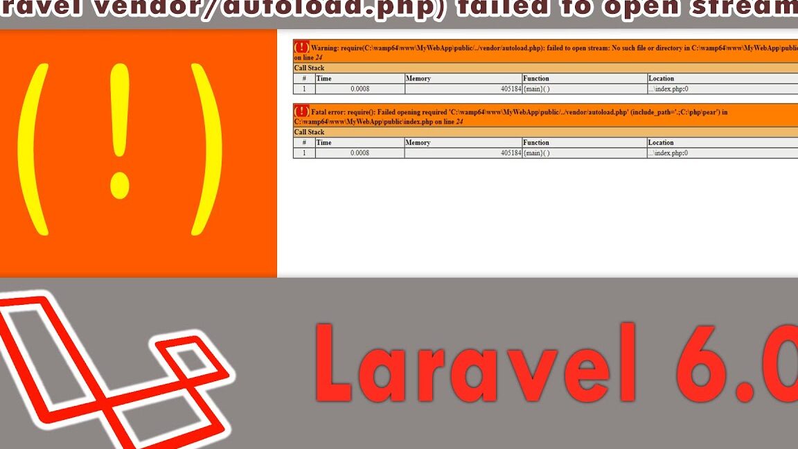 Laravelインストールエラーを解決！vender/autoload.phpが見つからない場合の対処法