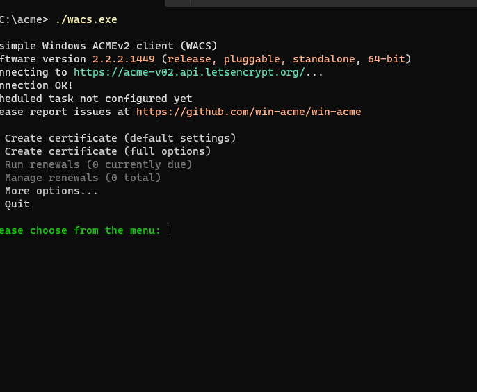 win-acmeでLet’s Encryptの無料SSL証明書を簡単に発行する方法